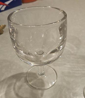 Glass antique heavy thick goblet