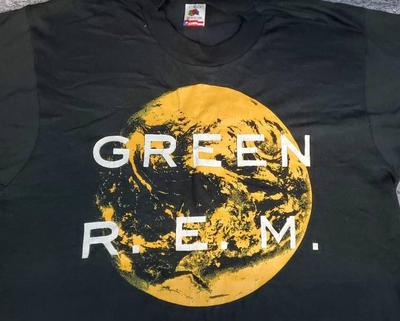 Vintage 1980s r e.m green album t shirt