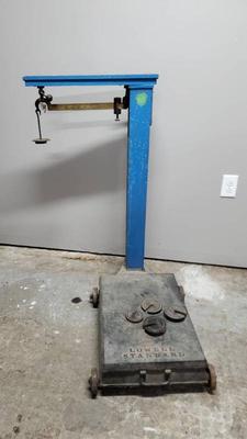 Antique lowell standard grain scale