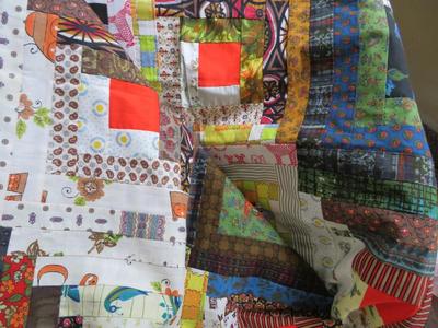 Handmade Quilt -like Patchwork / Log Cabin Blankets NEW