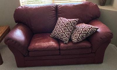 Leather Couch and Love Seat