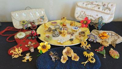 VINTAGE ESTEE  LAUDER COMPACTS AND PURSES AND MORE