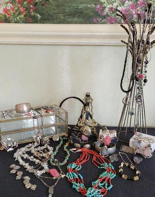 STERLING SILVER AND NON STERLING JEWELRY #1