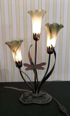VINTAGE TIFFANY STYLE LUMINARIE TABLE LAMP