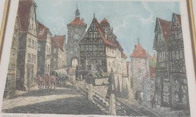 VINTAGE ROTHENBERG COLOR ETCHING PRINT BY OTTO F. PROBST