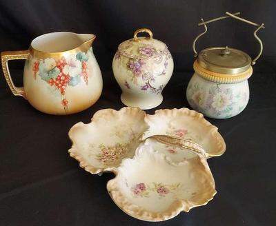 STUNNING ANTIQUE DISHES BY LIMOGES, BELLEEK, AND MORE