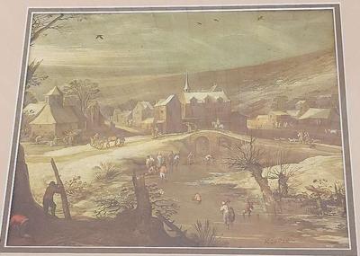 "LANDSCAPE WITH SKATERS" PRINT BY JOOS DE MOMPER