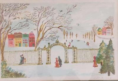 ORIGINAL COLORED LITHOGRAPH BY JUDITH BLEDSOE