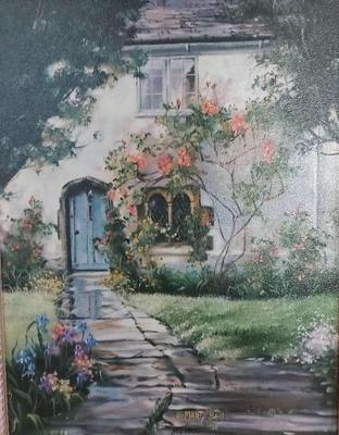 "THE BISHOPS ROSES" COLORFUL NUMBERED LITHOGRAPH BY MARTY BELL