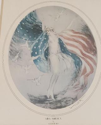 "MISS AMERICA" LITHOGRAPH PRINT BY LOUIS ICART