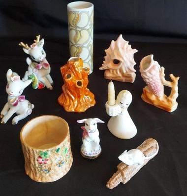 VINTAGE VASES AND FIGURINES LIMOGES, SIGNED, AND MORE