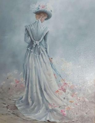 "ELEGANCE OF SPRING" COLORFUL NUMBERED LITHOGRAPH BY MARTY BELL