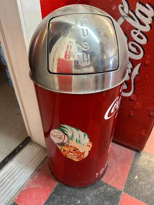 Sale Photo Thumbnail #136: Coca Cola Trash Can