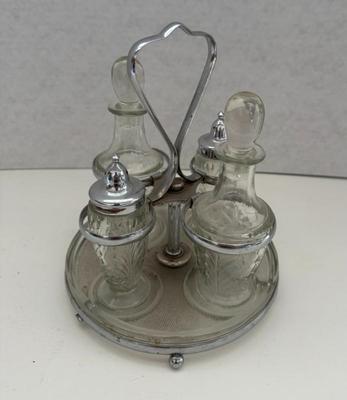 Vintage Four Piece Condiment Server Set