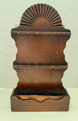Vintage Walnut Wall-Mount Spoon Display Rack