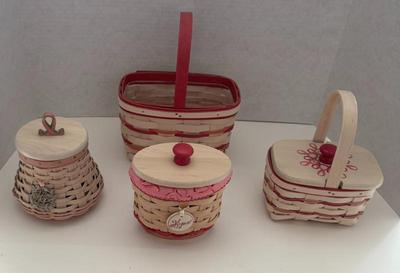 Lot Of (4) Longaberger "Horizon Of Hope" Baskets-- 2009, 2011. (2) 2014. One Signed By Claire Longaberger