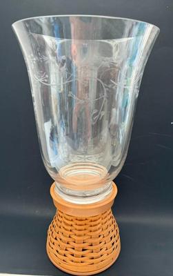 Longaberger Woven Base with Glass Shade