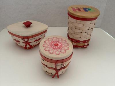 Lot Of Longaberger "Horizon Of Hope" Baskets--2012, 2013 & 2017