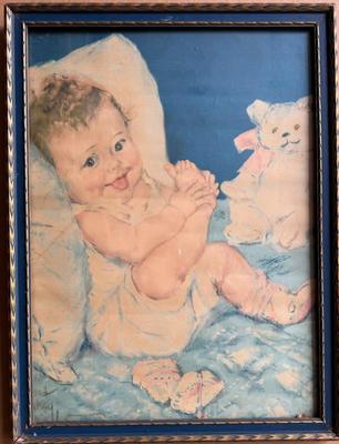 Maude Tousey Fangel Framed Print "One Sock Off"