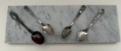 Lot (4) Vintage Small Souvenir Spoons
