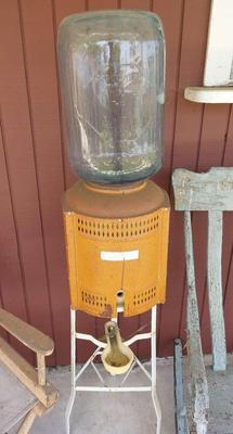 VINTAGE SPARKLETT WATER DISPENSER WITH 5 GALLON GLASS BOTTLE