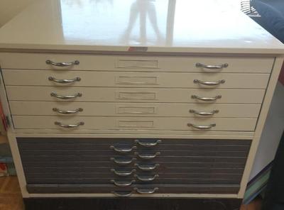 GREAT METAL FLAT FILE CABINET 