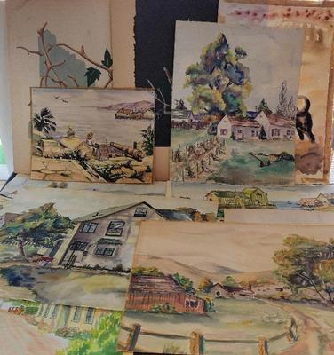 UNFRAMED ORIGINAL ART BY ARTIST JEAN THEAKER - LOT #5