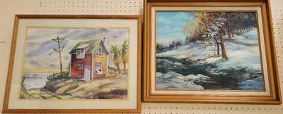 ORIGINAL WATERCOLOR AND PAINTING BY JEAN THEAKER