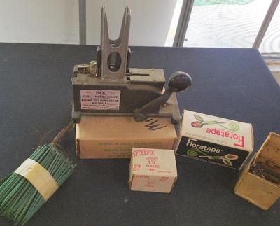 B&K FLORAL STEMMING MACHINE MODEL H AMD AND ACCESSORIES 