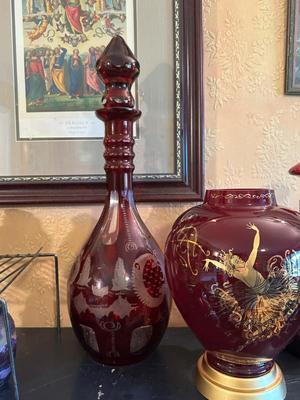Sale Photo Thumbnail #45: Czech bohemian crystal decanter