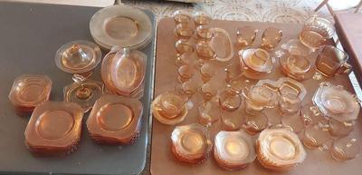 AMAZING COLLECTION OF AMBER GLASS