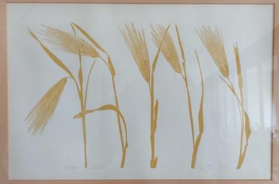 NUMBERED AND SIGNED "WHEAT" ART PRINT BY HENRY EVANS
