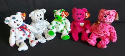 ADORABLE TY BEANIE BABIES BEAR LOT