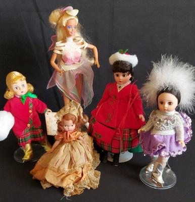 VINTAGE NANCY ANN, MADAME ALEXANDER DOLLS, AND 1990 ICE CAPADES BARBIE