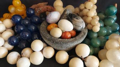 MID CENTURY MODERN STONE (AND MORE) GRAPES AND EGGS