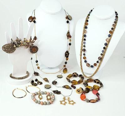 Neutral color costume jewelry