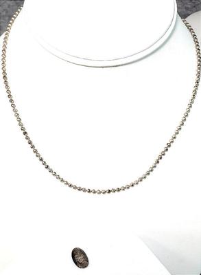 Sterling ball chain necklace and charm
