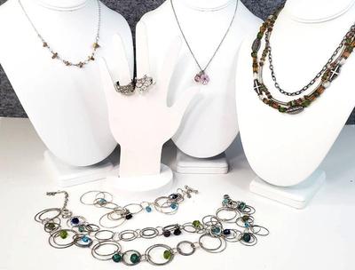 Costume jewelry silvertone