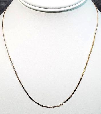 14k gold herringbone necklace