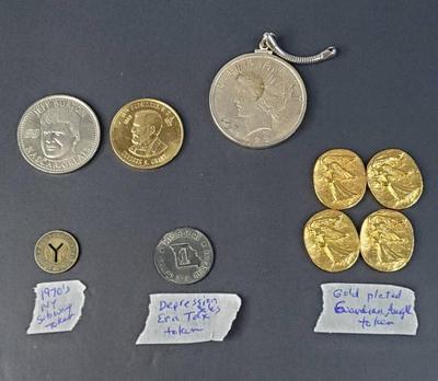 Coins commemorative guardian angel, tokens