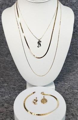 14k necklaces bracelet, charms