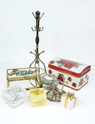 Jewelry boxes necklace tree, trinket boxes, cat ring dish