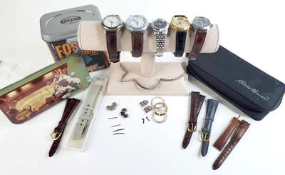 Watches watch parts, bands, tins