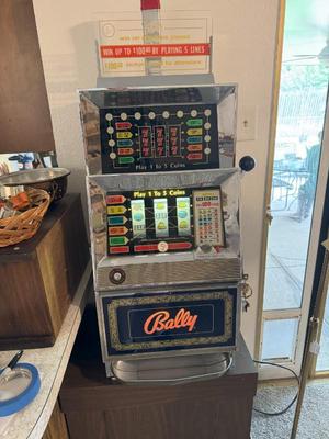 1970s BALLY's Casino slot machine with base cabinet. $325 PRESALE ITEM