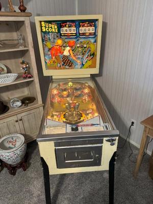 1967 (Unrestored) Gottlieb Super Score Pinball Machine in working condition. It hasn't been played at length, due to its age. $1,100...