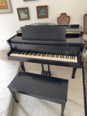 Vintage 1970s SOHMER & Co Baby Grand Piano in Stunning Ebony Black. $2500 PRESALE ITEM