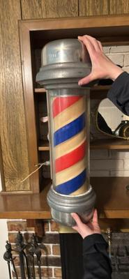 VTG MARVY barber shop pole, Not a replica! (Same one in the upright position) PRESALE ITEM