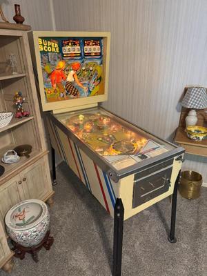 1967 (Unrestored) Gottlieb Super Score Pinball Machine in working condition. It hasn't been played at length, due to its age. $1,100...