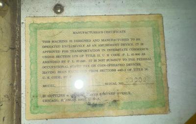 1967 (Unrestored) Gottlieb Super Score Pinball Machine in working condition. It hasn't been played at length, due to its age. $1,100...