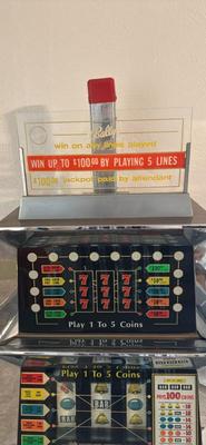 1970s BALLY's Casino slot machine with base cabinet. $325 PRESALE ITEM